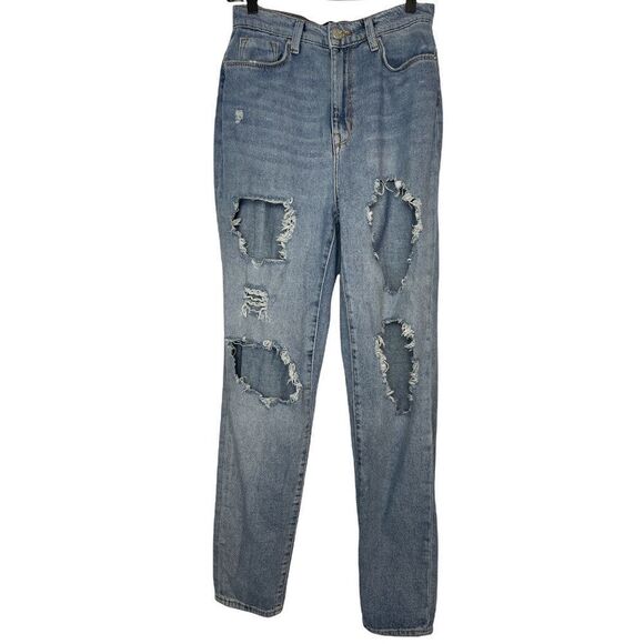 Urban Outfitters UO BDG Destroyed High Waisted Mom High Rise Jeans 27 - Picture 3 of 7